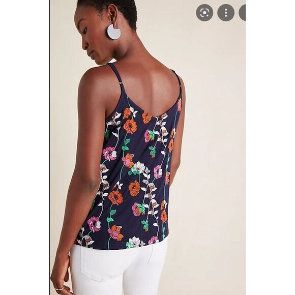 Anthropologie Floral Embroidered Sleeveless Camisole Tank (NWT) - Picture 3 of 5